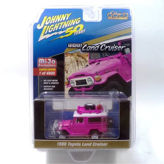 JOHNNY LIGHTNING 50 YEARS 1/64 1980 TOYOTA LAND CRUISER PINK