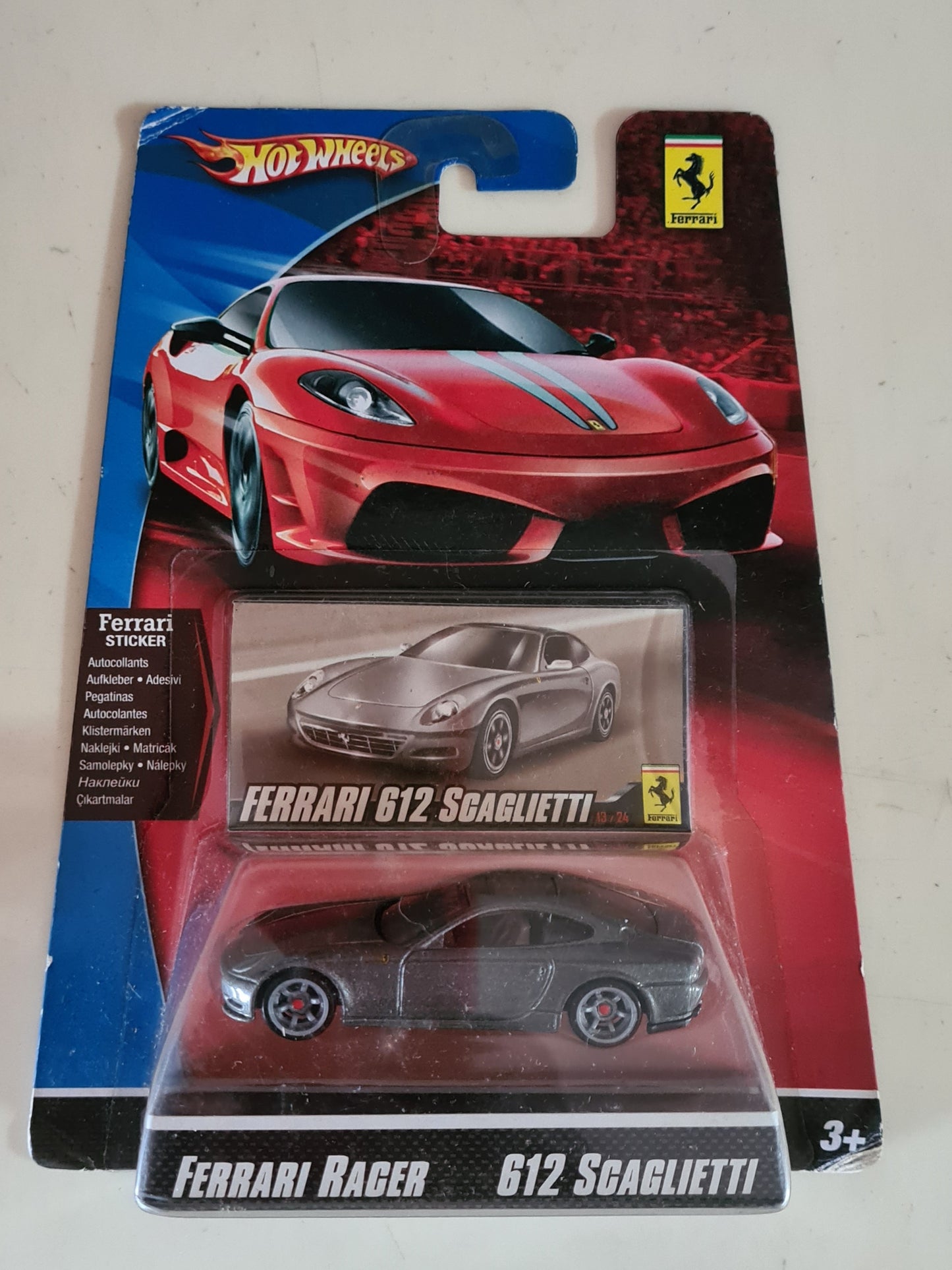 HOT WHEELS 2009 FERRARI RACER #13 - 612 SCAGLIETTI - DARK GREY (B)