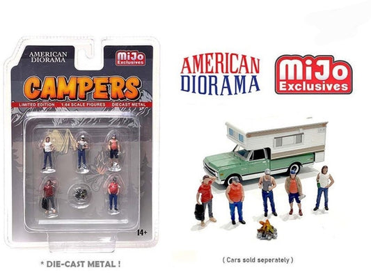 AMERICAN DIORAMA X MIJO EXCLUSIVE 1/64 FIGURES CAMPERS