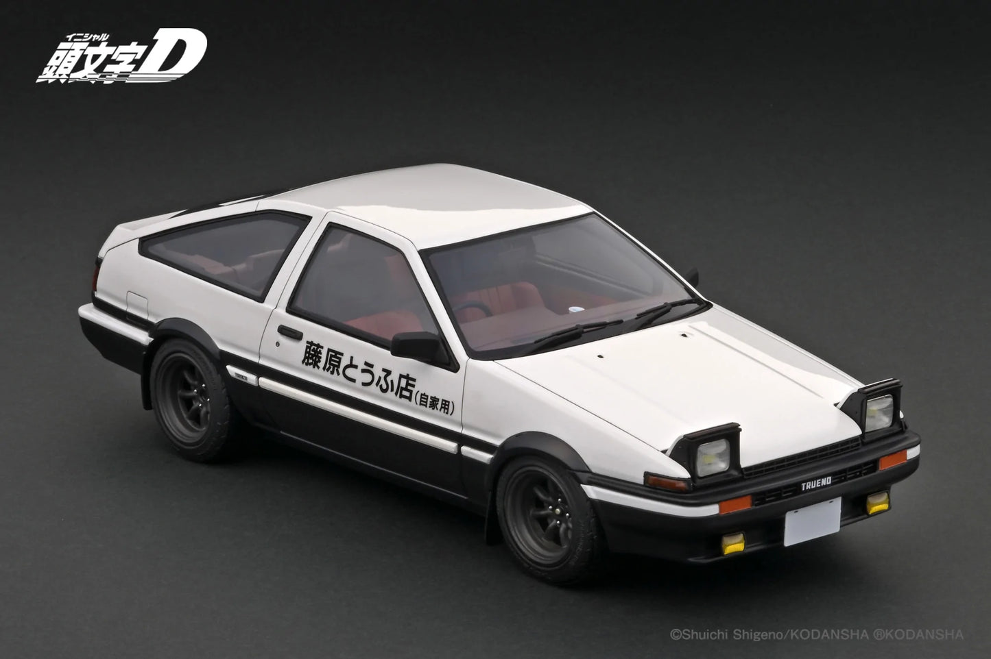 IGNITION MODEL 1/43 IG 2875 INITIAL D Toyota Sprinter Trueno 3Dr GT Apex (AE86) White/Black