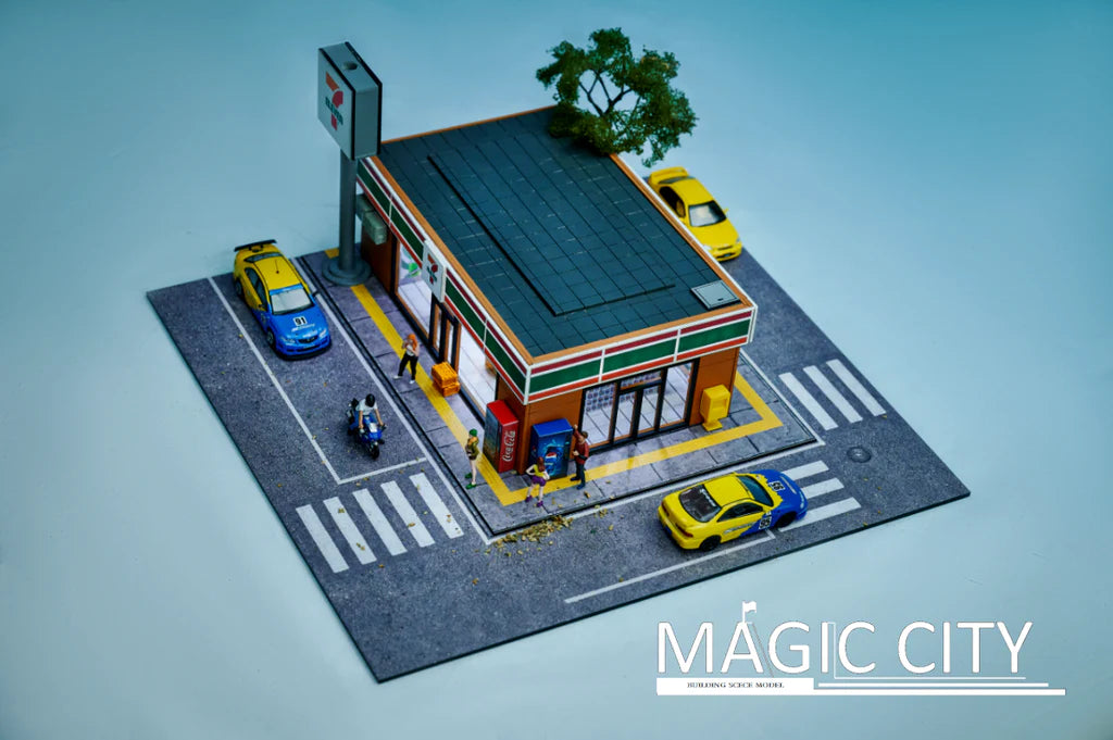 Magic City 1:64 Diorama Spoon Tuner Set 7-Eleven Store - 110039