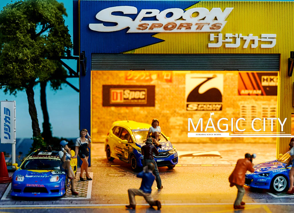 Magic City 1:64 Diorama Spoon Tuner Set Spoon Garage - 110041