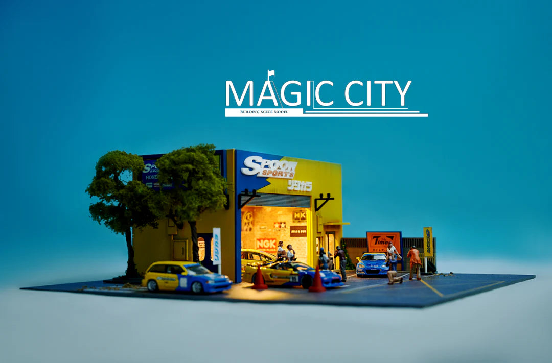 Magic City 1:64 Diorama Spoon Tuner Set Spoon Garage - 110041