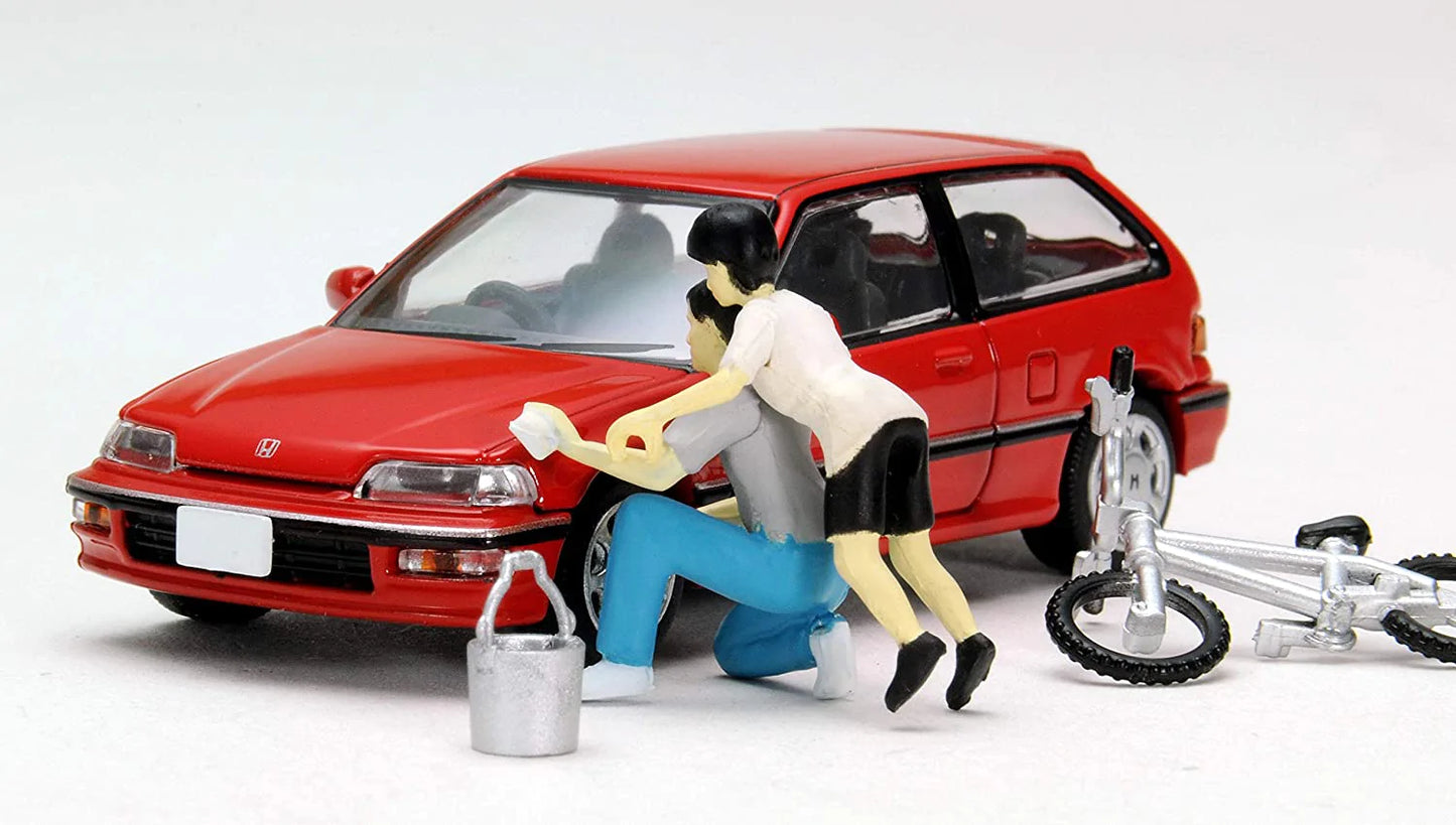 DioColle 64 1/64#Car Snap 02a Car Wash (TLV-NEO Honda Civic 25XT Exclusive Color Included) Accessory & Complete Mini Car Set