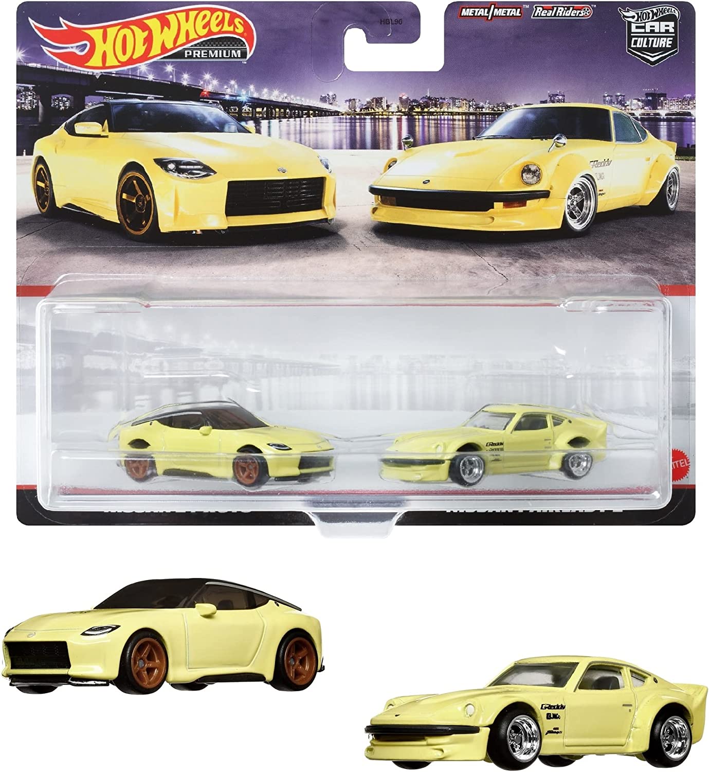 Hot Wheels HFF33 Premium 2-Pack, Nissan Z Proto/ Nissan Fairlady