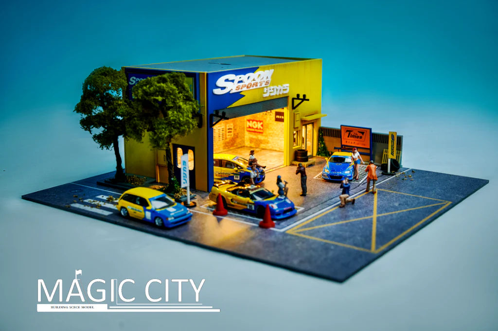 Magic City 1:64 Diorama Spoon Tuner Set Spoon Garage - 110041