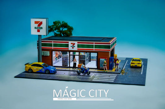 Magic City 1:64 Diorama Spoon Tuner Set 7-Eleven Store - 110039