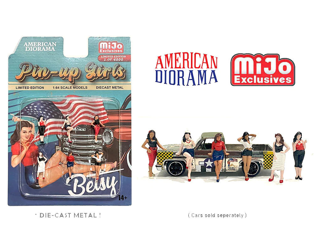American Diorama 1:64 Figure Set - Pin-up Girls - MIJO Exclusive