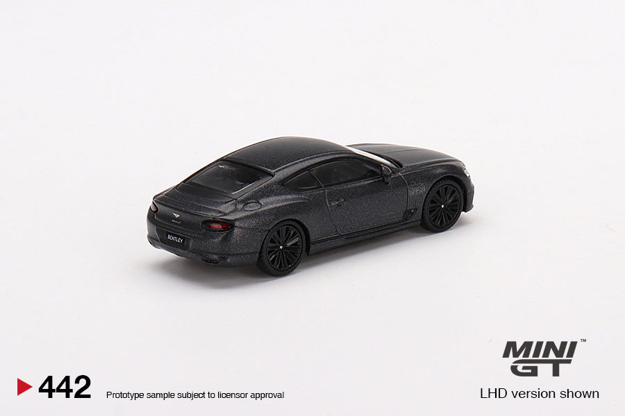 MINI GT #442 1/64 Bentley Continental GT Speed 2022 Anthracite Satin (RHD)