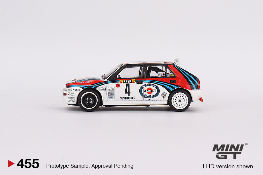 MINI GT #455 1/64 LANCIA DELTA HF INTEGRALE EVOLUZIONE 1992 RALLY MONTECARLO WINNER #4 (LHD)
