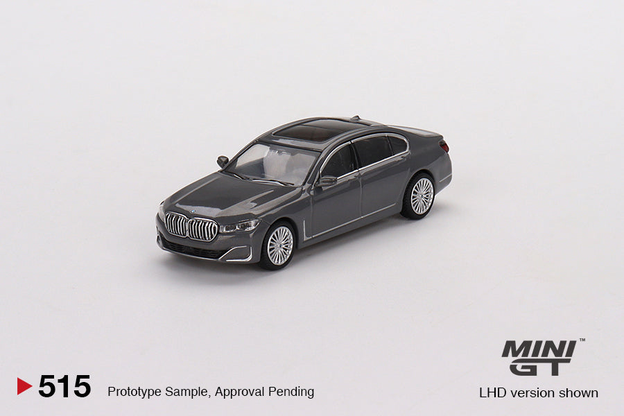 * PRE ORDER * MINI GT 1/64 #515 BMW 750Li xDrive Bernina Grey Amber Effect - RHD
