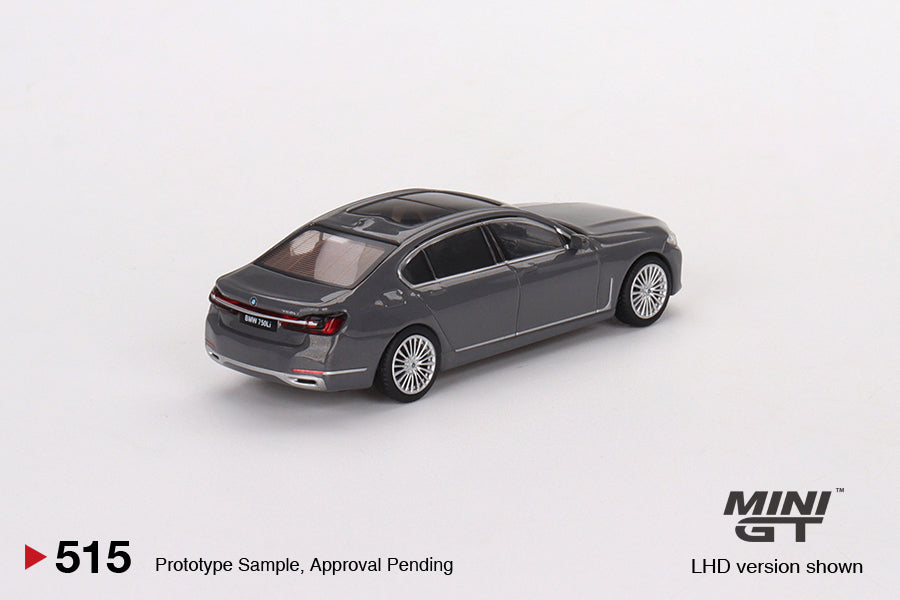* PRE ORDER * MINI GT 1/64 #515 BMW 750Li xDrive Bernina Grey Amber Effect - RHD
