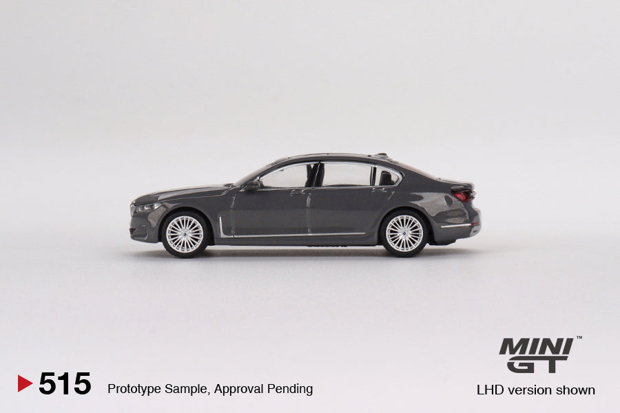 * PRE ORDER * MINI GT 1/64 #515 BMW 750Li xDrive Bernina Grey Amber Effect - RHD
