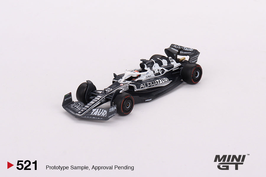 MINI GT #521 1/64 AlphaTauri AT03 #22 Yuki Tsunoda 2022 Abu Dhabi Grand Prix