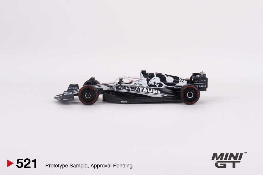 MINI GT #521 1/64 AlphaTauri AT03 #22 Yuki Tsunoda 2022 Abu Dhabi Grand Prix
