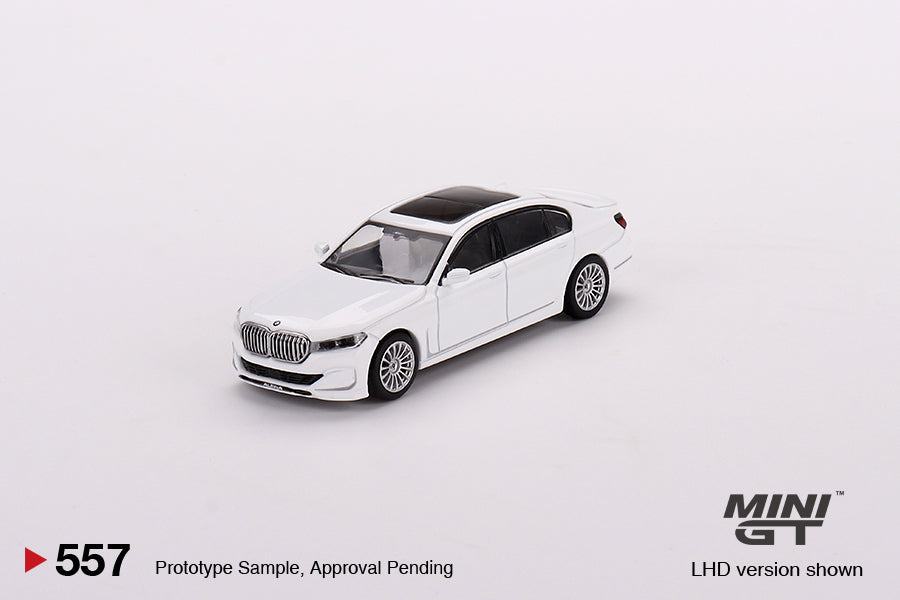 MINI GT #557 1/64 BMW Alpina B7 xDrive Alpine White (RHD)