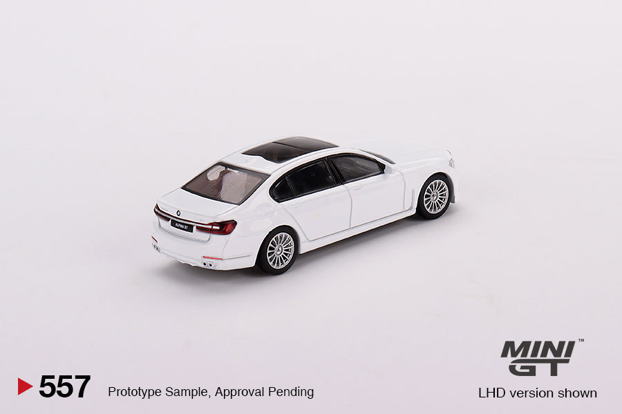 MINI GT #557 1/64 BMW Alpina B7 xDrive Alpine White (RHD)