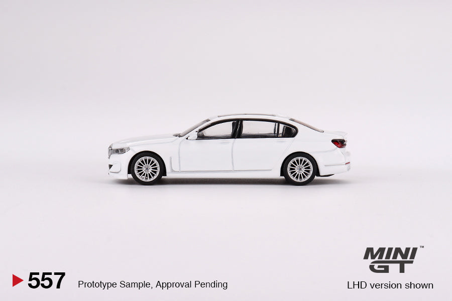 MINI GT #557 1/64 BMW Alpina B7 xDrive Alpine White (RHD)