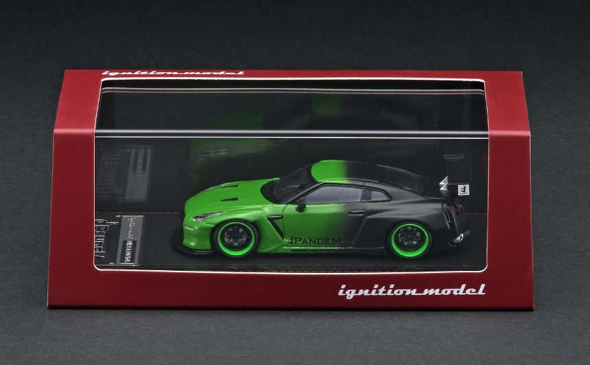 IGNITION MODEL IG 2766 1/64 NISSAN PANDEM R35 GT-R Green / Black