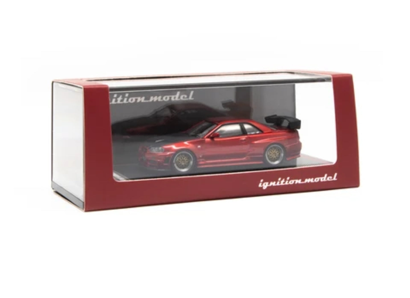 IGNITION MODEL IG 1871 1/64 NISSAN SKYLINE GT-R R34 RED - JAPAN EXCLUSIVE COLOUR