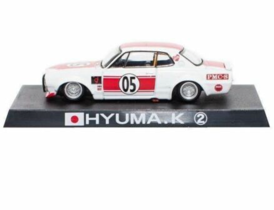 Aoshima 1:64 Scale LB Works Shop Exclusive LB Nissan Skyline Mazda RX3 with Diorama Set of 4