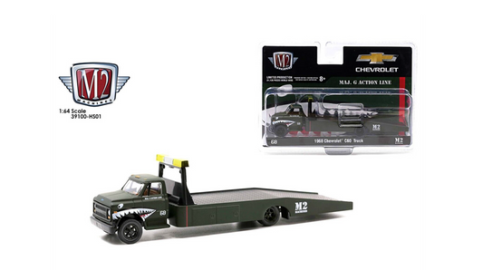 M2 MACHINES 1/64 MAJ. G ACTION LINE - 1968 CHEVROLET C60 RAMP TRUCK AUTO-HAULER HOBBY EXCLUSIVE