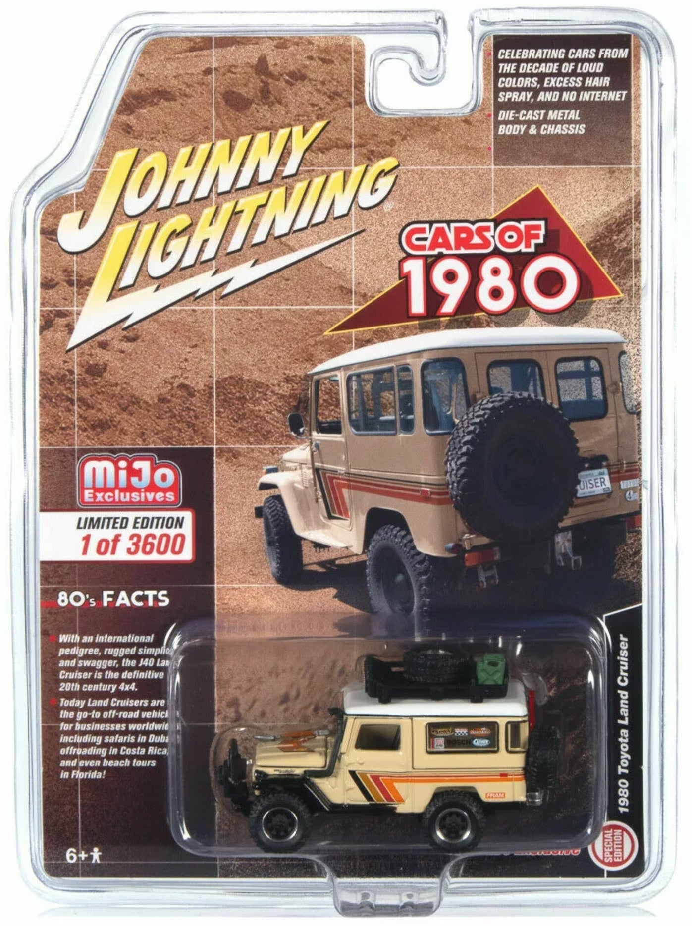 JOHNNY LIGHTNING 1:64 1980 BEIGE TOYOTA FJ LAND CRUISER OFF ROAD Model