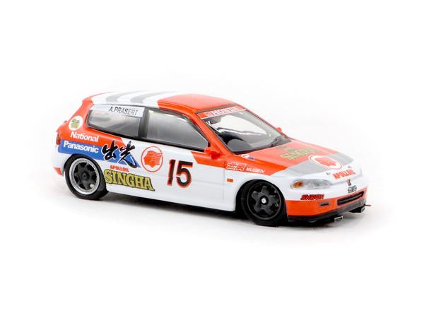 Tarmac Works 1/64 Bangkok Auto Salon 2019 Event Special Model* Tarmac Works 1/64 Honda Civic EG6 SEATCC 1994 Class 3 Champion #15 A. Prasert