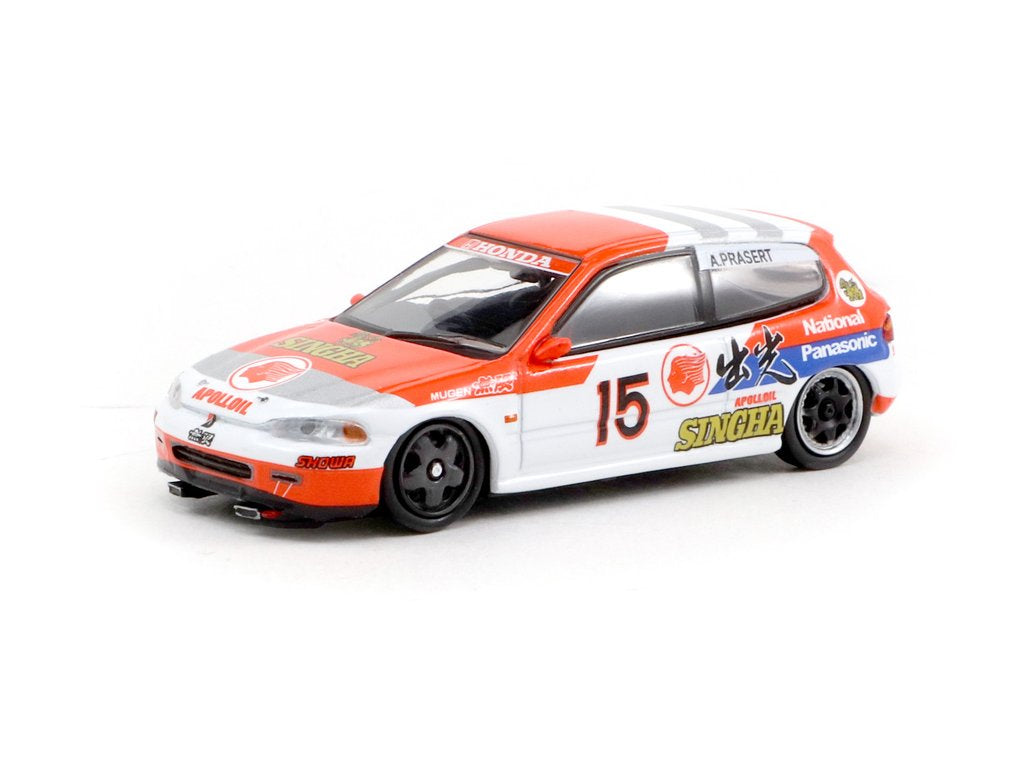 Tarmac Works 1/64 Bangkok Auto Salon 2019 Event Special Model* Tarmac Works 1/64 Honda Civic EG6 SEATCC 1994 Class 3 Champion #15 A. Prasert