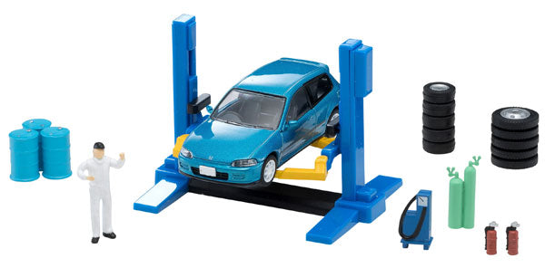 Tomicarama Vintage 06a Car Lift * Honda Civic TOMICA LIMITED VINTAGE INCLUDED *