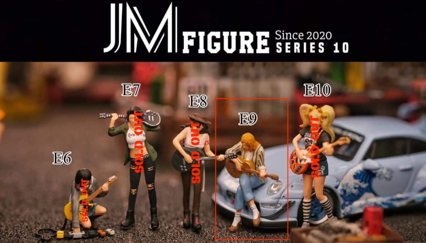 JMG FIGURINE 1/64 GUITAR PLAYER SITTING - SERIES 10 ( E9 )