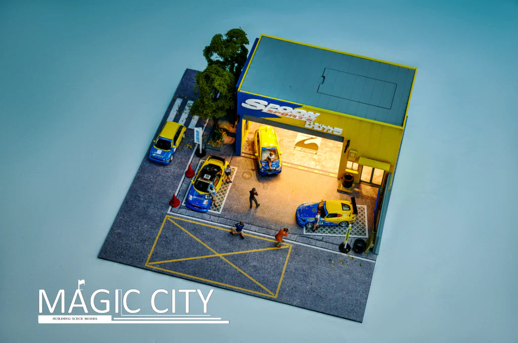 Magic City 1:64 Diorama Spoon Tuner Set Spoon Garage - 110041