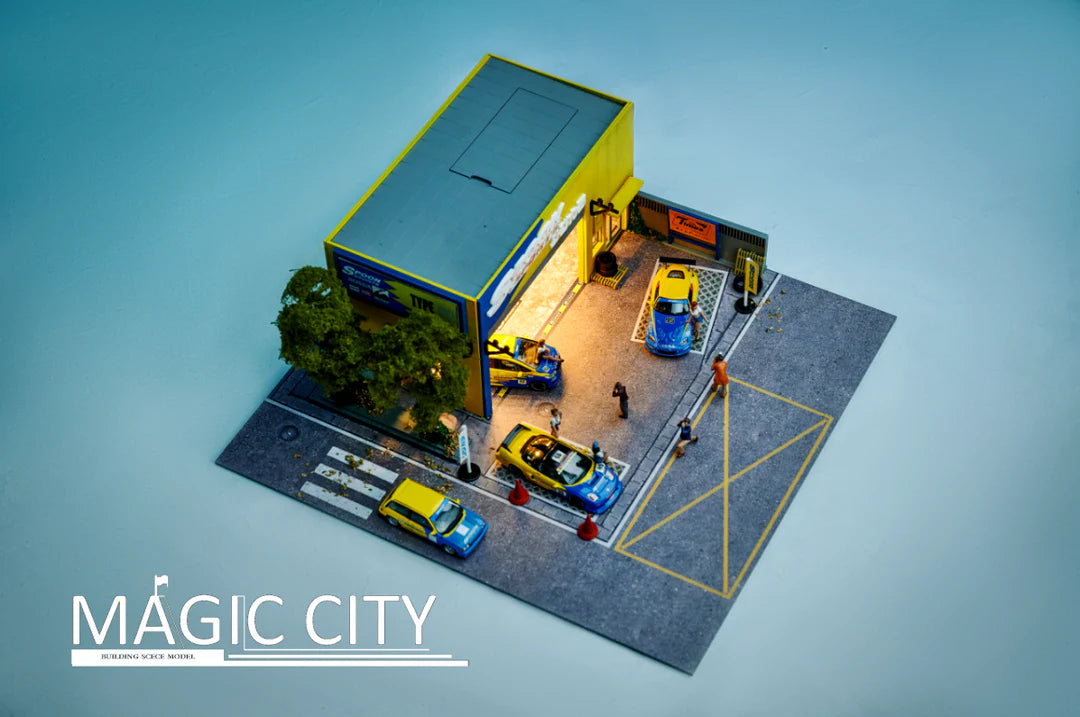 Magic City 1:64 Diorama Spoon Tuner Set Spoon Garage - 110041