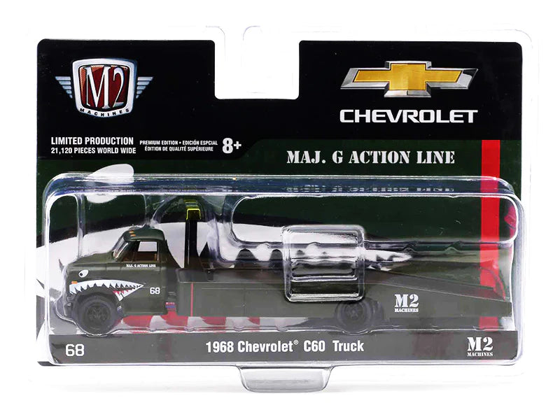 M2 MACHINES 1/64 MAJ. G ACTION LINE - 1968 CHEVROLET C60 RAMP TRUCK AUTO-HAULER HOBBY EXCLUSIVE