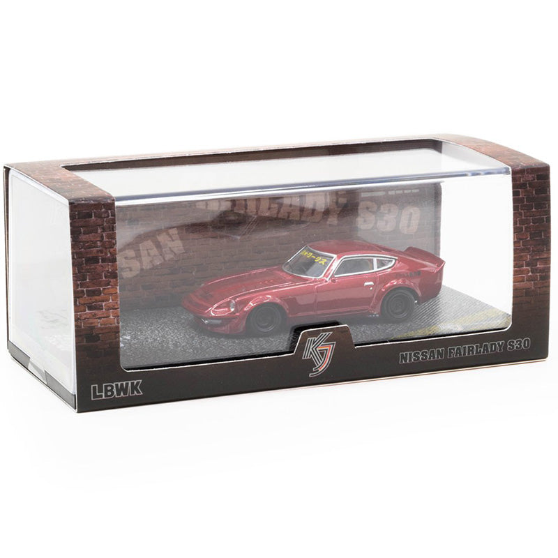 KJ Miniatures 1/64 LBWK FairLady S30 Metallic Red Diecast Scale Model Car