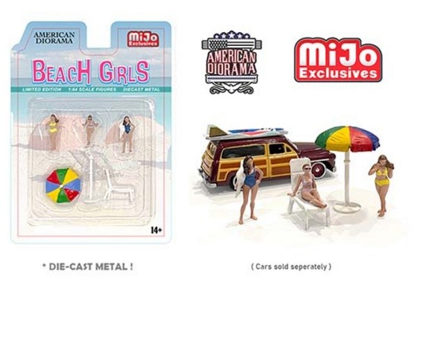 American Diorama 1:64 Figure Set - BEACH GIRLS - MIJO Exclusive