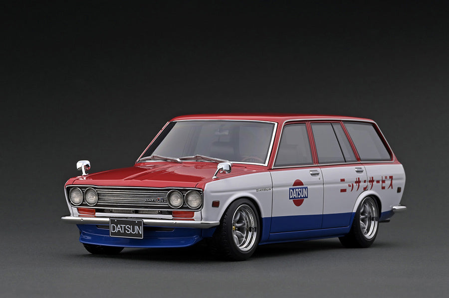 IGNITION MODEL 1/18 IG 2221 Datsun Bluebird (510) Wagon Red/White/Blue