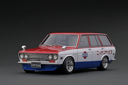 IGNITION MODEL 1/18 IG 2221 Datsun Bluebird (510) Wagon Red/White/Blue