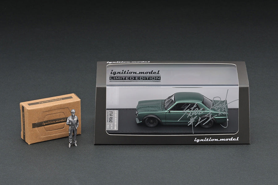 Ignition Model 1/43 Nissan Skyline 2000 GT-R (KPGC10) STAR ROAD Green CARTOYS ver.
(IG1884)