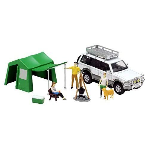 Diocolle 64 Carsnap 01a Camp TLV-NEO MITSUBISHI Pajero Mini Car & Accessory Set