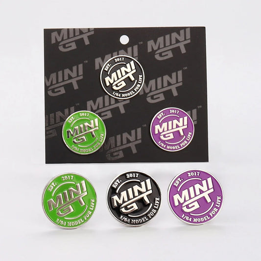 MINI GT METAL EMBLEMS ( BLACK , GREEN , PURPLE ) - MGTOM034