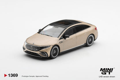 * PRE ORDER * MINI GT #1689 1/64  Mercedes-AMG EQS 53 Gold (RHD)
