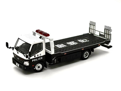 Unique Model 1/64 Hino 300 Dutro Flat Bed Truck (RHD) - Japan Police