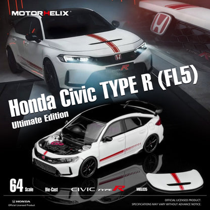 MOTORHELIX 1/64 Honda Civic TYPE R (FL5) Uitimate Edition White M65335