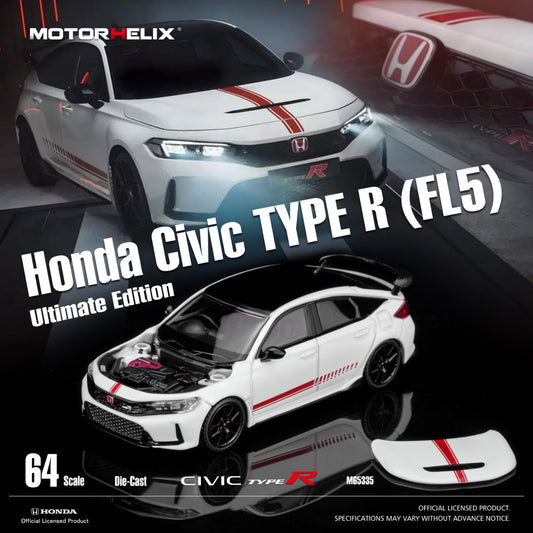 MOTORHELIX 1/64 Honda Civic TYPE R (FL5) Uitimate Edition White M65335