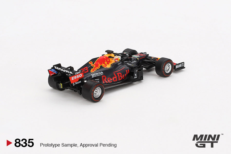 MINI GT #835 1/64 Red Bull RB16B #33 Max Verstappen 2021 Abu Dhabi Grand Prix Winner