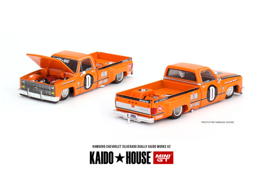 * PRE ORDER * [ Kaido House x MINI GT ] Chevrolet Silverado Dually KAIDO WORKS V2 KHMG090
