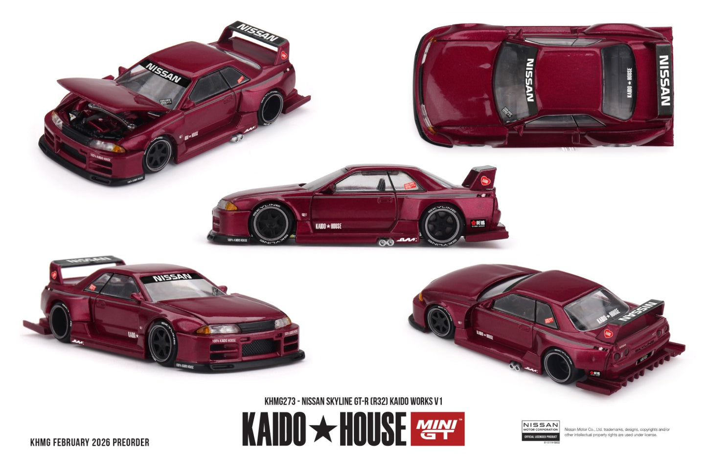 * PRE ORDER * [ Kaido House x MINI GT ] 1/64 Nissan Skyline GT-R (R32) KAIDO WORKS V1* KHMG273