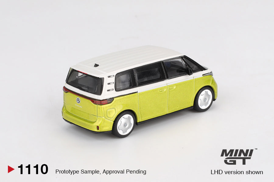 MINI GT #1110 1/64 Volkswagen ID.Buzz Candy White/ Pomelo Yellow (RHD)