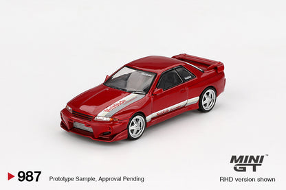 MINI GT #987 1/64 Nissan Skyline GT-R (R32) VeilSide Combat C-I Gem Red (RHD)